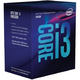 Resim Core i3-8100 3.60GHz 6MB Soket 1151 İşlemci (Fanlı) 