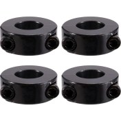 Resim Seeppitous 4pcs Çift Bölünmüş Şaft Yakaları Oksit Set Vidası Çifte Bölünmüş Set Vidalı Mili Yakalı Iç Çap 20X40X15MM (Yurt Dışından) 