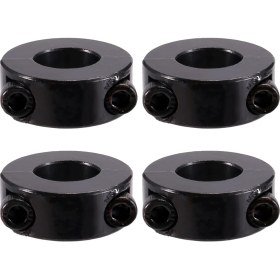 Resim Seeppitous 4pcs Çift Bölünmüş Şaft Yakaları Oksit Set Vidası Çifte Bölünmüş Set Vidalı Mili Yakalı Iç Çap 20X40X15MM (Yurt Dışından) 