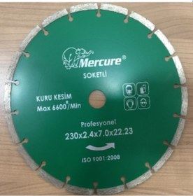 Resim MERCURE 230*2,4*22 SOKETLİ BETON KESME DİSKİ 
