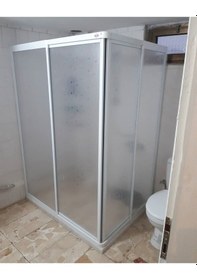 Resim Nokta Duşakabin 70 x 90 Kare Köşe Girişli Teknesiz Mika Duşakabin Şeffaf 