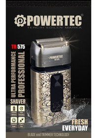 Resim Powertec TR-575 Profesyonel Günlük Sakal Tıraş Makinesi + Yedek Başlık 