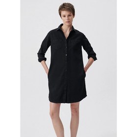 Resim Mavi Liz Smoke Denim Kadın Jean Elbise (M130656-34926) 