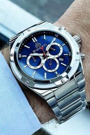 Resim Bigotti Özel Kutulu Orijinal Erkek Kol Saati 5 Atm Su Geçirmez Gümüş Renk + Bileklik Bme2003c4 