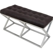 Resim Evodeko Gri - Siyah Bench Puf 