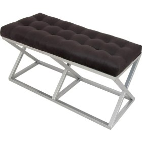 Resim Evodeko Gri - Siyah Bench Puf 