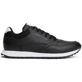 Resim Tommy Hilfiger Siyah - Beyaz Erkek Sneaker New Runner Eva Lth Ess-9604 Black & White 
