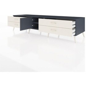 Resim Kronos Tv Ünitesi Tek Raflı 4 Çekmeceli Tek Kapaklı 220x59x51 Antrasit-antrasit/aytaşı Antrasıt/aytası - Antrasıt 