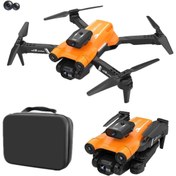 Resim GÜMRÜK BEY JSS17 Katlanabilir 4K Kameralı Çift Lensli FPV Drone 3 Modlu 360° Dönebilen LED Işıklı RC Quadcopter 