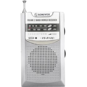 Resim Hazego Gri Renk Cep Tipi Analog Fm Radyo VS-R106 