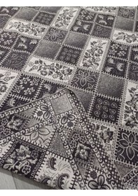 Resim Savan Dokuma Halı Örtüsü 6m² 200 300 Kale Gri4 Gri 