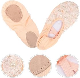 Resim BESPORTBLE Kızlar Için 1 Çift Yumuşak Tabanlı Dans Ayakkabısı Bale Ayakkabısı Küçük Bale Ayakkabısı Çocuklar Için Rahat Yoga Ayakkabısı 