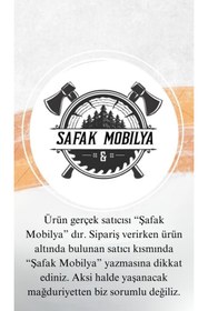 Resim ŞafakMobilya Ahşap Hazeranlı Gizli Ayna Detaylı Modern Makyaj Masası, Dresuar 