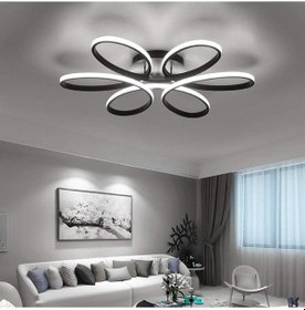Resim İstanbul Avize Cindy Siyah Ledli 3 Renk Kumandalı Modern Led Avize Siyah 