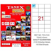 Resim Tanex Laser Etiket 100 YP 70x42.43 Laser-Copy-Inkjet TW-2124 