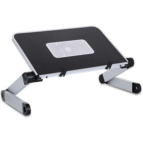 Resim UpWay Ayarlanabilir Katlanabilir Dizüstü Bilgisayar Masası Soğutucu Fanlı Macbook Stand 