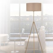 Resim Nisa Luce Piramit Metal Lambader - Antik Ayak / Sütlü Kahverengi Başlık 