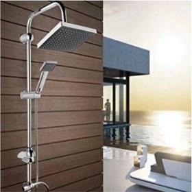 Resim MCM Group Lisinya Robot Tepe Duş Sistemi Yağmurlama Duş Seti Krom Siyah Kare ( Lisinya ) 