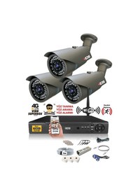 Resim IDS DS-2073HD-SET3-NOHDD 3 Kameralı 1080P Full HD 5 MP Sony Lensli Kamera Seti - 2073 