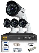 Resim Cepten İzle 4 Kameralı 5mp Sony Lensli Full HD Gece Görüşlü Güvenlik Kamerası Sistemi - DS-2015HD-SET4-ARRAY IDS