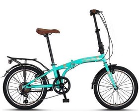 Resim Cunda 20 Jant 2034 Katlanır Bisiklet Turkuaz Gold 