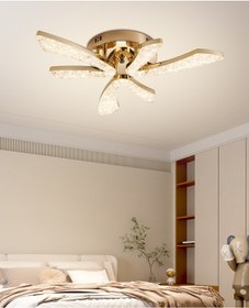 Resim Quinn 6'lı Gold 3 Renkli Modern Plafonyer Led Avize Gold 