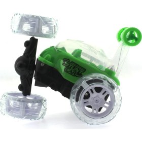 Resim MEGA Zıppır Kumandalı Akrobat Araba Yeşil 