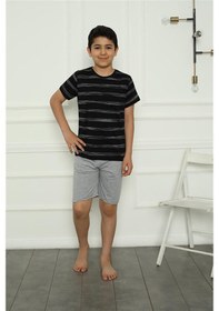 Resim Akbeniz Erkek Çocuk Penye Şortlu Pijama Takım 20392 SIYAH 