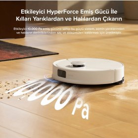 Resim Roborock 10000PA Duoroller Çift Fırça Mop Kaldırma Lidar Navigasyon Akıllı Robot Süpürge 
