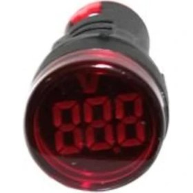 Resim 22MM Led'li 24-550V Voltmetre Kırmızı Renkli, Ölçüm Cihazı 