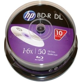 Resim Hp Blu-ray Bd-r Dl 6x 50gb 10 Lu Cake Box Printable 