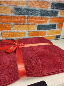 Resim Özdilek Svv Border Büyük Boy Banyo Havlusu 89x173 - Brick Red Kırmızı Kırmızı 