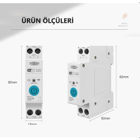 Resim Tomzn WiFi Özellikli Akıllı Sigorta Dahili Enerji Ölçerli Zaman Rölesi 63A 