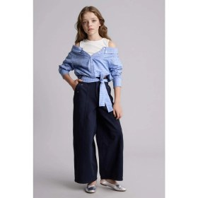 Resim DeFacto Wide Baggy Fit Gabardin Pantolon Kız Çocuk H4436A826SM 