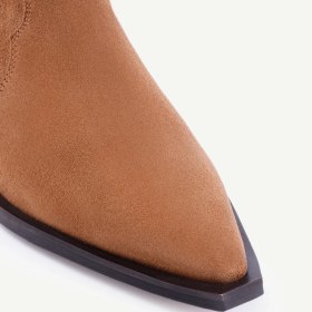 Resim Yargıcı Aksesuar Detaylı Deri Western Bot 25kkay4011x 057 Taba 