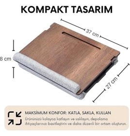 Resim AyrStore - LS051 Minderli Eğim Ayarlanabilir Mousepadli Laptop Sehpası 