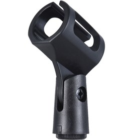 Resim Springsun Siyah Yumuşak Plastik Mikrofon Tutucu, Φ28mm Montaj Deliği, Hafif Ve Taşınabilir 