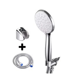 Resim Yuen Duş Başlığı 3 Fonksiyonlu Jet Sprey Özellikli Duş Başlığı 1,5 Metre Hortum Ve Tutacak Ile Birlikte Krom 