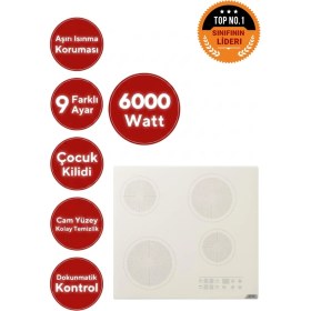 Resim Alveus Afm Serisi Moesta Vitroseramik Elektrikli Cam Beyaz Ankastre Set ( V6-05 + FM7701 + FM3251W) 