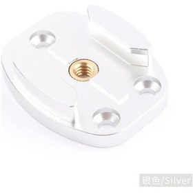 Resim Gümüş Rengi-metal Hızlı Bırakma Dağı Gopro Hero 6 5 7 8 9 10 Siyah Oturum Xiaomi Yi 4 K Sjcam Tripod Plaka Braketi Tabanı Go Pro Hero İçin 