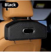 Resim Xuweiwei Siyah 1 Adet Araç Kolçak Saklama Kutusu Çok Fonksiyonlu Araç Mendil Saklama Çantası İç Aksesuar 