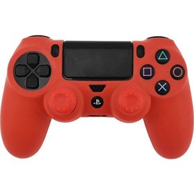 Resim Sony Playstation 4 Pro / Ps4 Slim / Playstation 4 Gamepad Koruyucu Kılıf İçin Data Frog Silikon Kapak - Kırmızı 