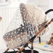 Resim Çiçek Desenli Bebek Arabası İçin Sivrisinek Ağı - Büyük, Dayanıklı Polyester Böcek Geçirmez Kapak, Siyah ve Beyaz Papatya Tasarımı, Sadece Elde Yıkama, Bebek Arabası Kaplaması | Çiçek Desenli Kanvas | Dayanıklı Bebek Arabası Kapak, Bebek Arabası Kaplaması 