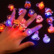 Resim 50 LED Parlayan Halkalar Çocuklar için Halloween Parti Hediyeleri - Renkli, Pil ile Çalışan (Piller Dahil) Cadı, Balkabağı ve Hayalet Tasarımlar - Çocuklar ve Şeker Torbası Dolguları için Eğlenceli Hediye, Halloween Aksesuarları, Bayramlık Etkinlik Aksesuarları, Oyunbaz Tasarım, Halloween için Parlayan Halkalar, Noel Etkinliği & Parti Malzemeleri 