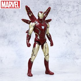 Resim 1 adet Marvel Avengers Demir Adam PVC Aksiyon Figürü - Kırmızı ve Altın Zırh, Gözlük ve Silah ile Detaylı Tasarım, Araba Dekoru ve Tatil Hediyeleri için İdeal, Hayranlar için Koleksiyonluk Oyuncak, Tatil Hediyesi|Detaylı Kostüm|Dayanıklı PVC, Süper Kahraman Dekoru 