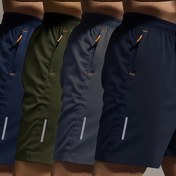 Resim 4 adet Erkek Atletik Şort - Nefes Alabilen, Hızlı Kuruyan Koşu ve Fitness Ekipmanı, Bağcıklı Bel, Plaj ve Açık Hava Aktiviteleri için Mükemmel, Polyester, Rahat Stil, Plaj Şortları | Rahat Stil Şortları | Hızlı Kuruyan Kumaş 