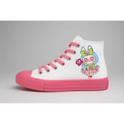 Resim LİASSHOES beyaz keten pembe taban labibik çocuk spor ayakkabı 