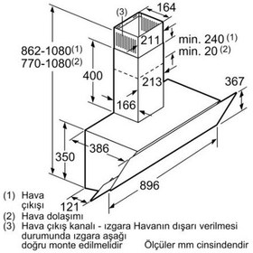 Resim Siemens LC95KA270T Duvar Tipi 90 CM Davlumbaz 