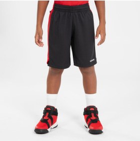 Resim Decathlon Tarmak Çocuk Basketbol Şortu - Siyah / Kırmızı - Sh500 