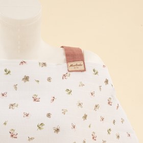 Resim Çift Katlı Muslin Emzirme Önlüğü - Çiçekler 